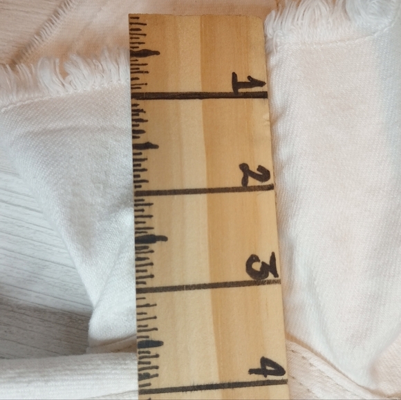 American Eagle Women's Denim Cut Off Shorts Distressed 5 Pocket Stretch White 6 - Picture 10 of 13